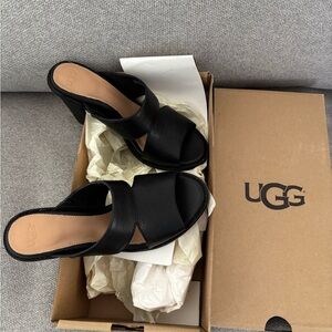 UGG Women's Black Slide Sandals heels